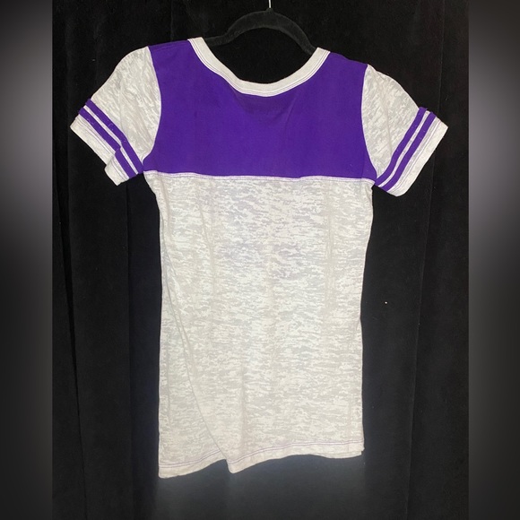One Step Ahead Kansas State White and Purple T-Shirt Size Medium With Powercat - Picture 2 of 2